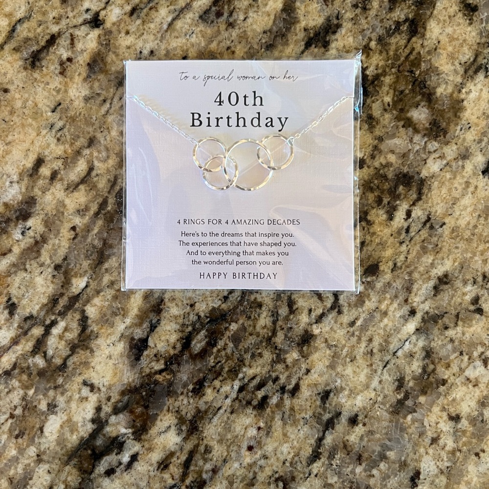 Silver Necklace With Interlocking Rings - image 1